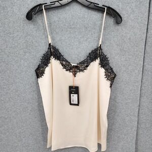 Boss Orange Ilessy Eyelash Lace Sweetheart Camisole White Top Womens Size 10 NWT